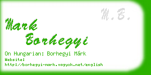 mark borhegyi business card